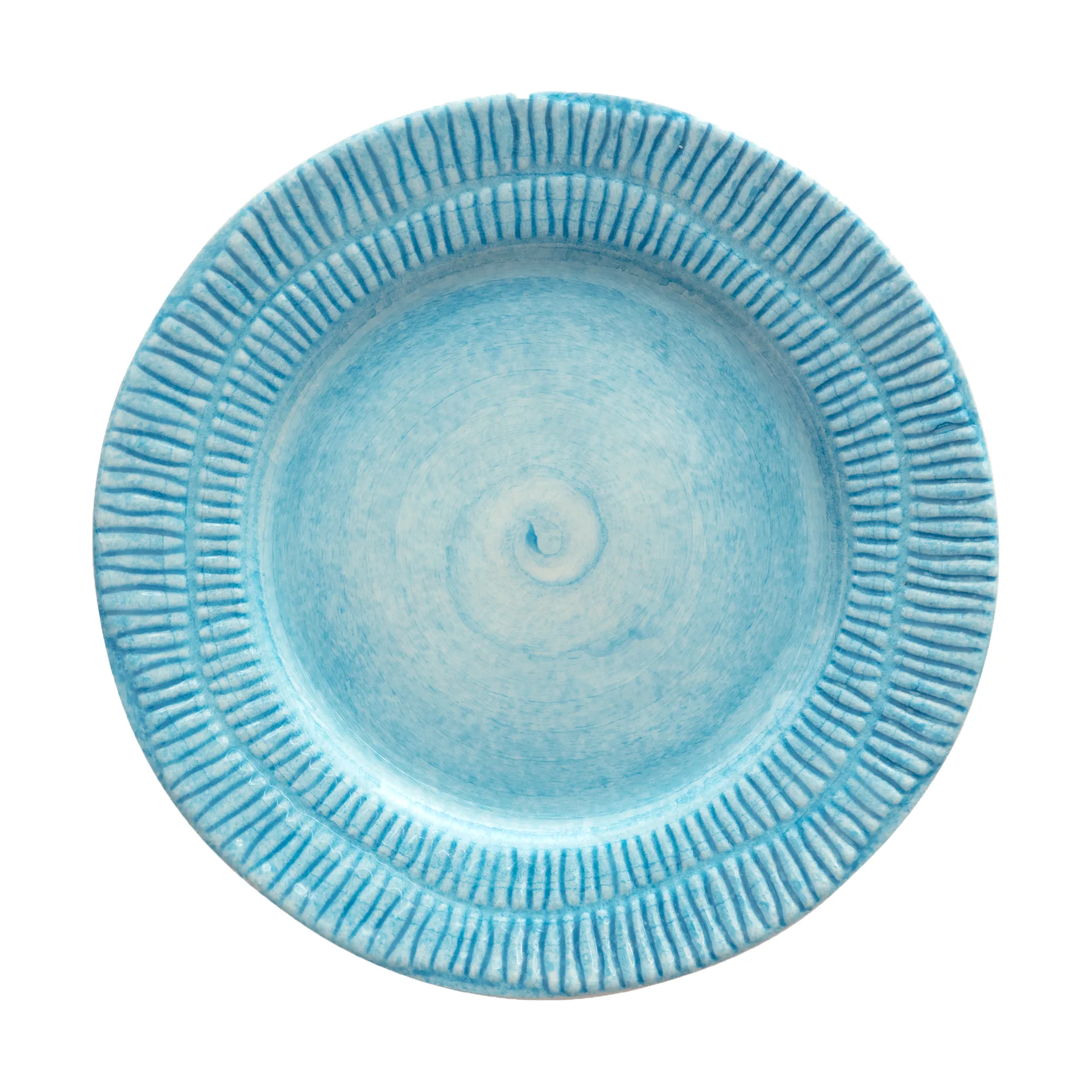 Stripes bord Ø21 cm, Turquoise Mateus