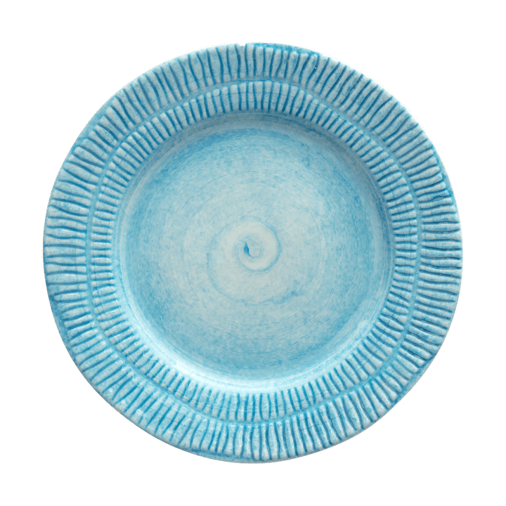 Stripes bord Ø21 cm - Turquoise - Mateus