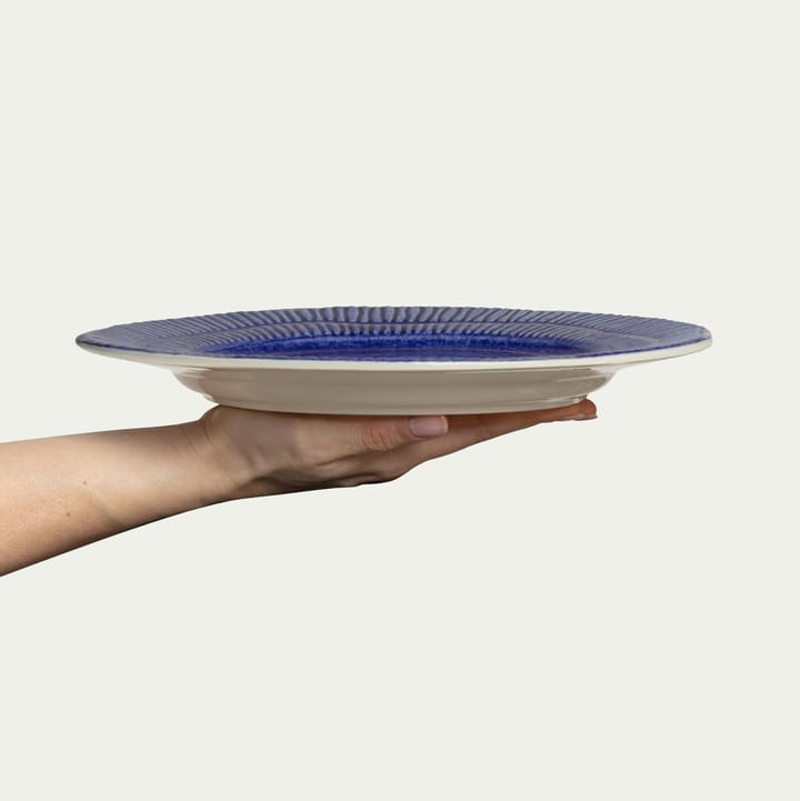 Stripes bord Ø28 cm, Blauw Mateus