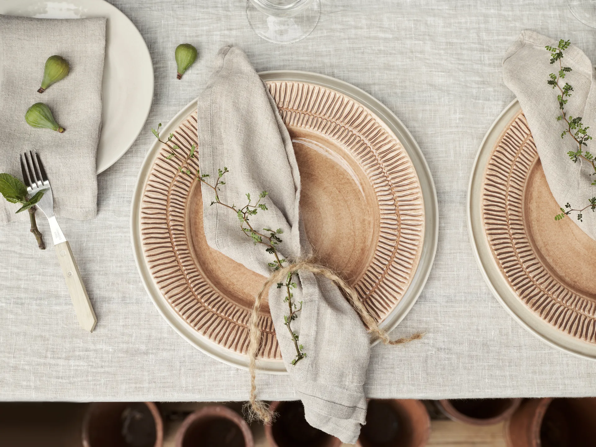 Stripes bord Ø28 cm, Cinnamon Mateus