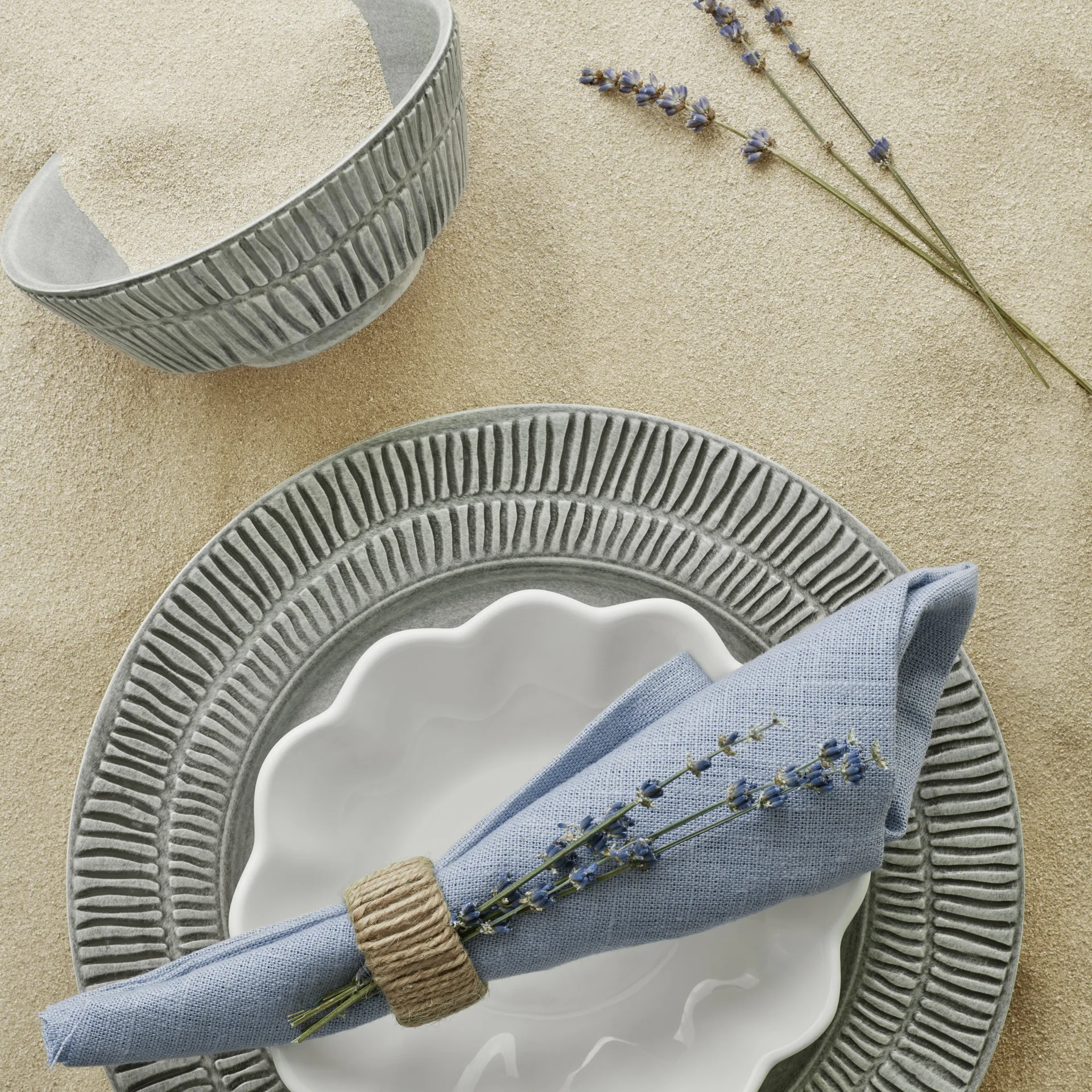 Stripes kom Ø15 cm, Grijs Mateus