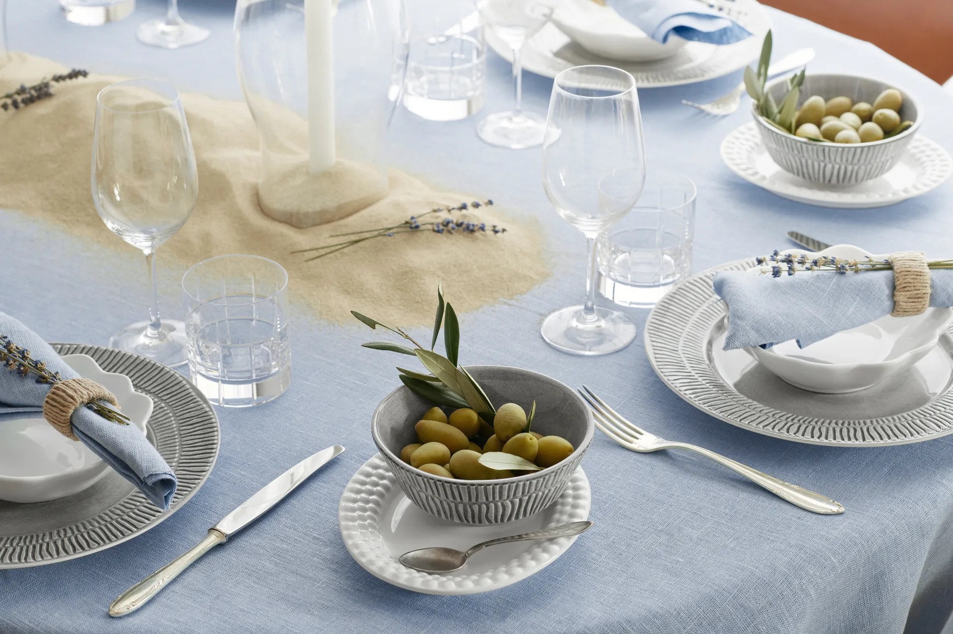 Stripes kom 16 cm, Grijs Mateus