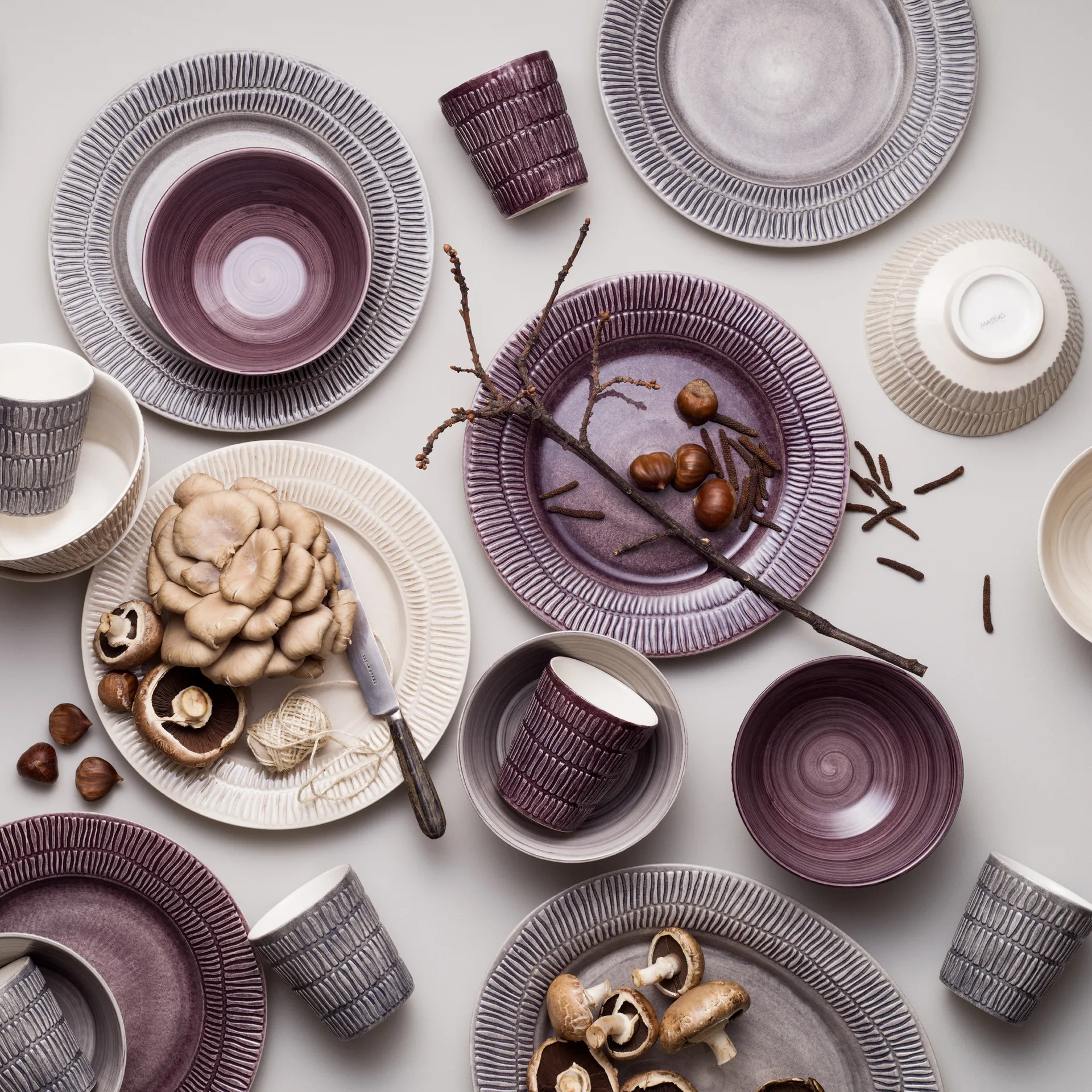 Stripes mok 30 cl, Grijs Mateus