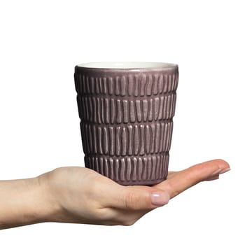 Stripes mok 30 cl - Plum - Mateus