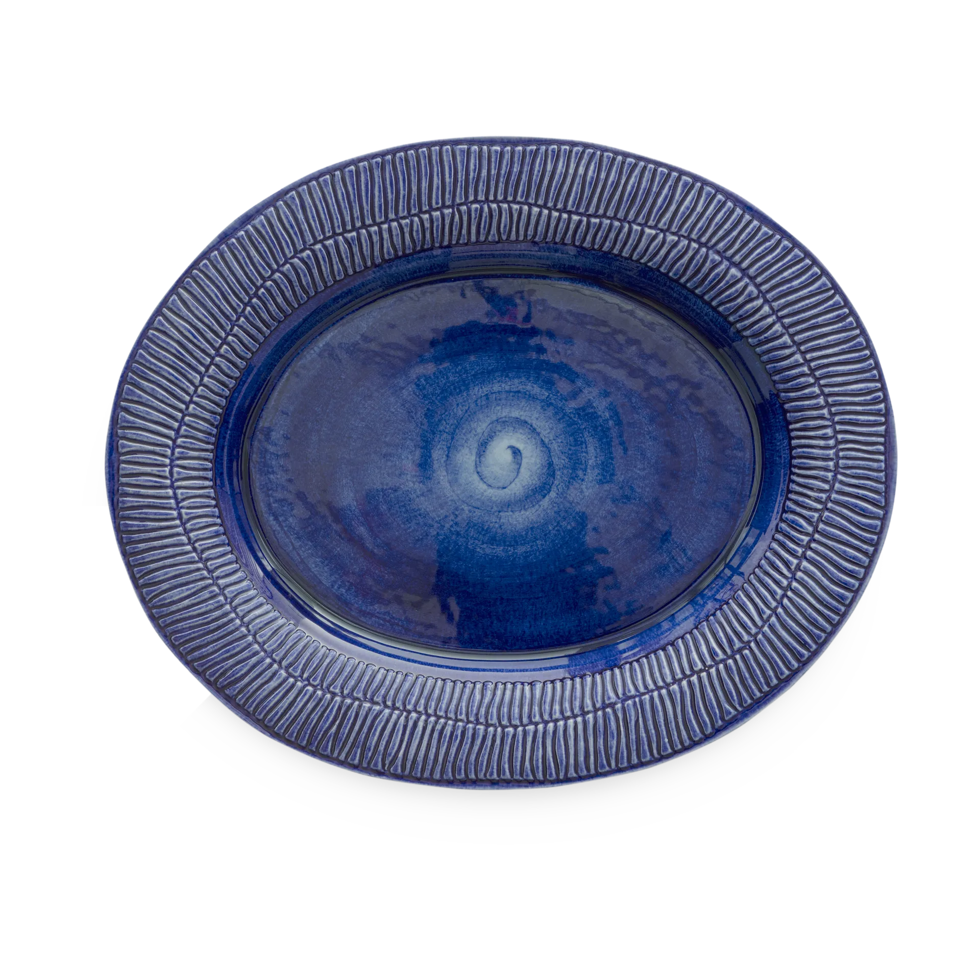 Stripes schotel 30x35 cm, Blauw Mateus