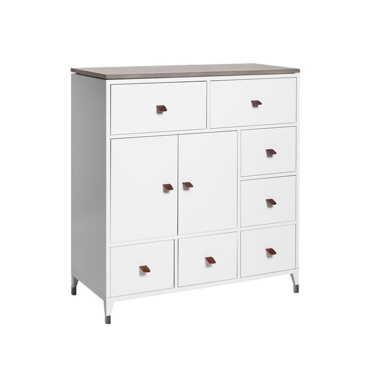 Abisko dressoir - wit, bovenblad in beton - Mavis