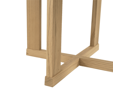 Arv eettafel ⌀130 cm - Witgepigmenteerde matte gelakte eik - Mavis