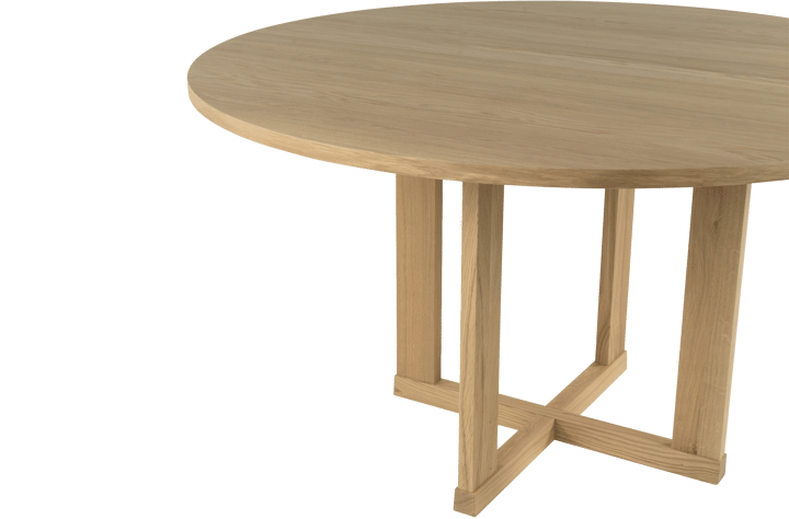 Arv eettafel ⌀130 cm, Witgepigmenteerde matte gelakte eik Mavis