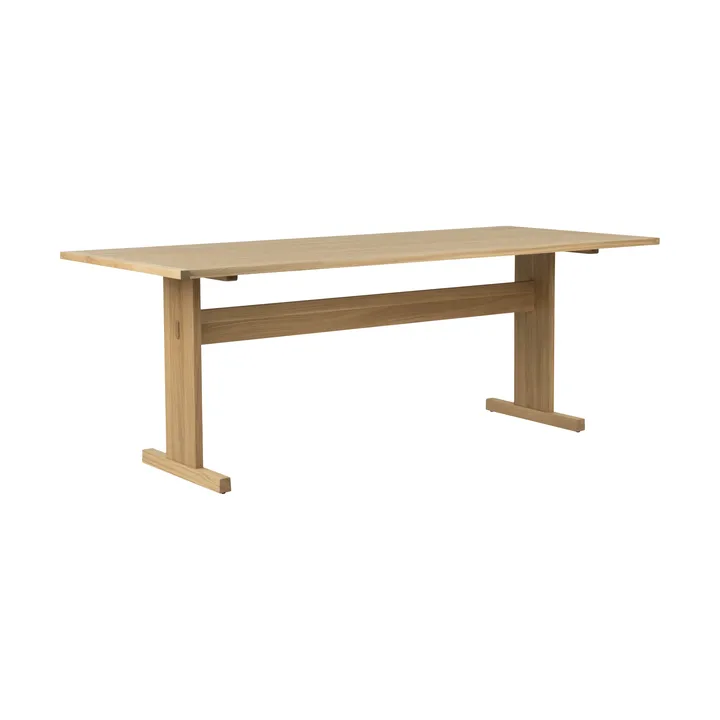 Arv eettafel 200x85 cm - Witgepigmenteerde matte gelakte eik - Mavis