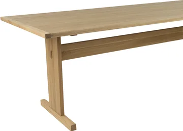 Arv eettafel 200x85 cm - Witgepigmenteerde matte gelakte eik - Mavis