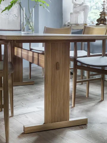 Arv eettafel 200x85 cm - Witgepigmenteerde matte gelakte eik - Mavis