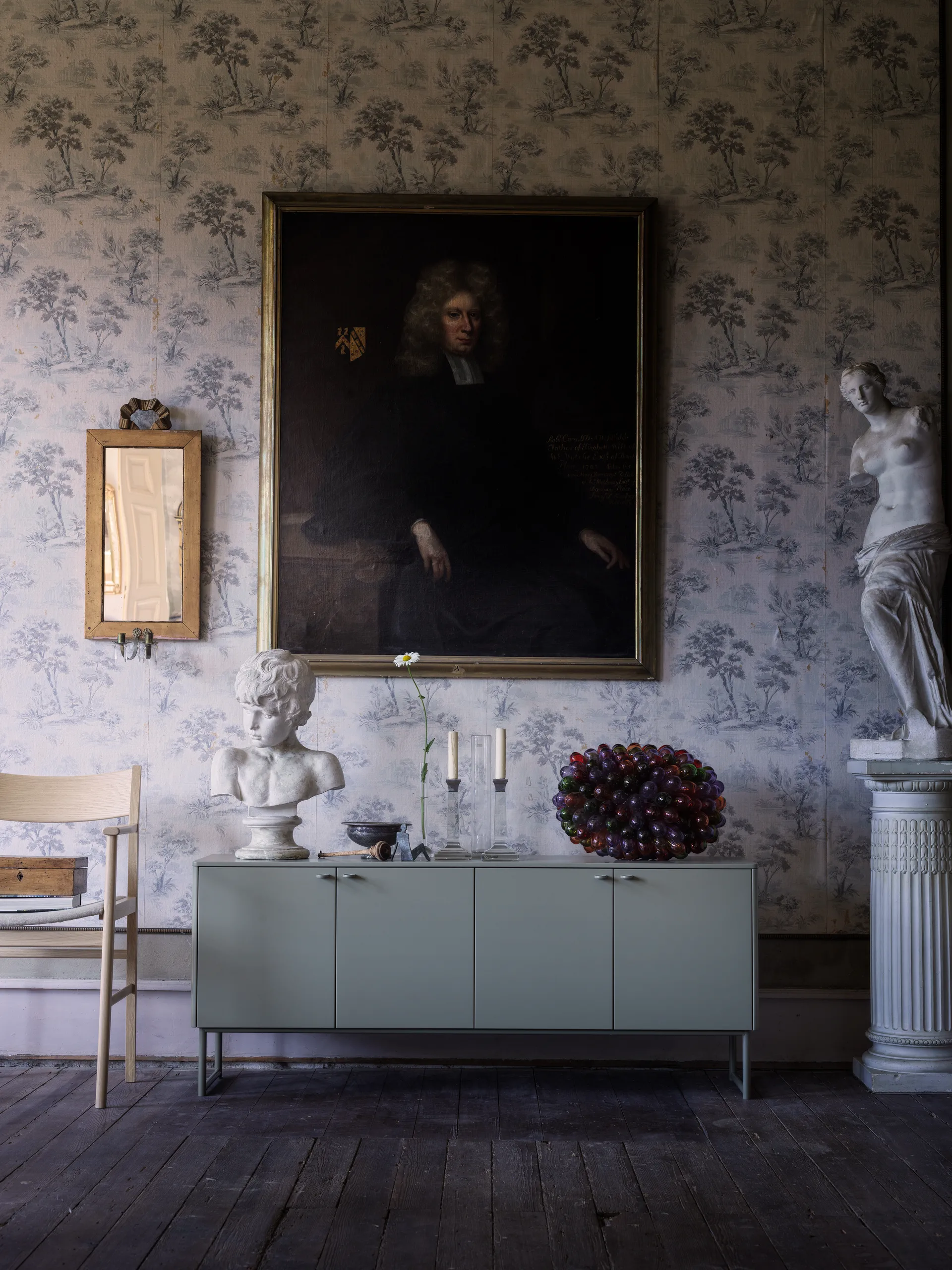 Deus dressoir 75 cm, Olivgrijs Mavis