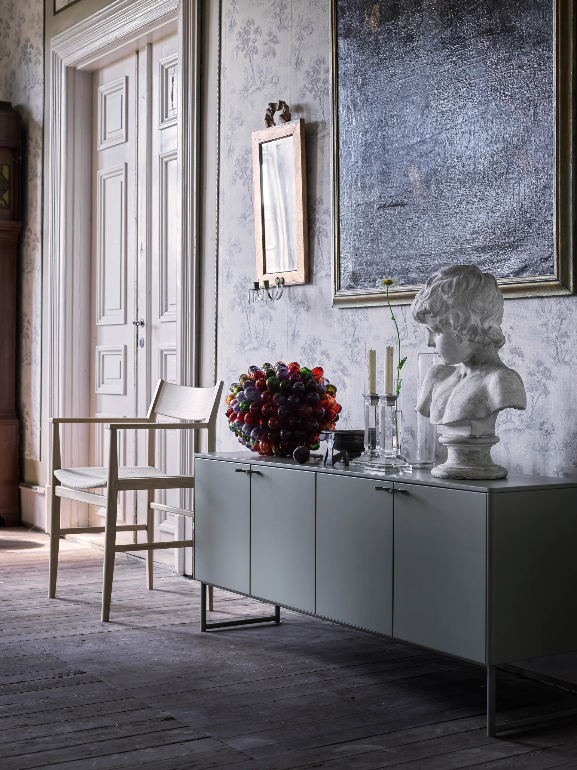 Deus dressoir 75 cm, Olivgrijs Mavis