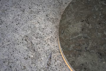 Dondo salontafel witgepigmenteerd eik Ø80 cm - Geschaafd kalksteen - Mavis