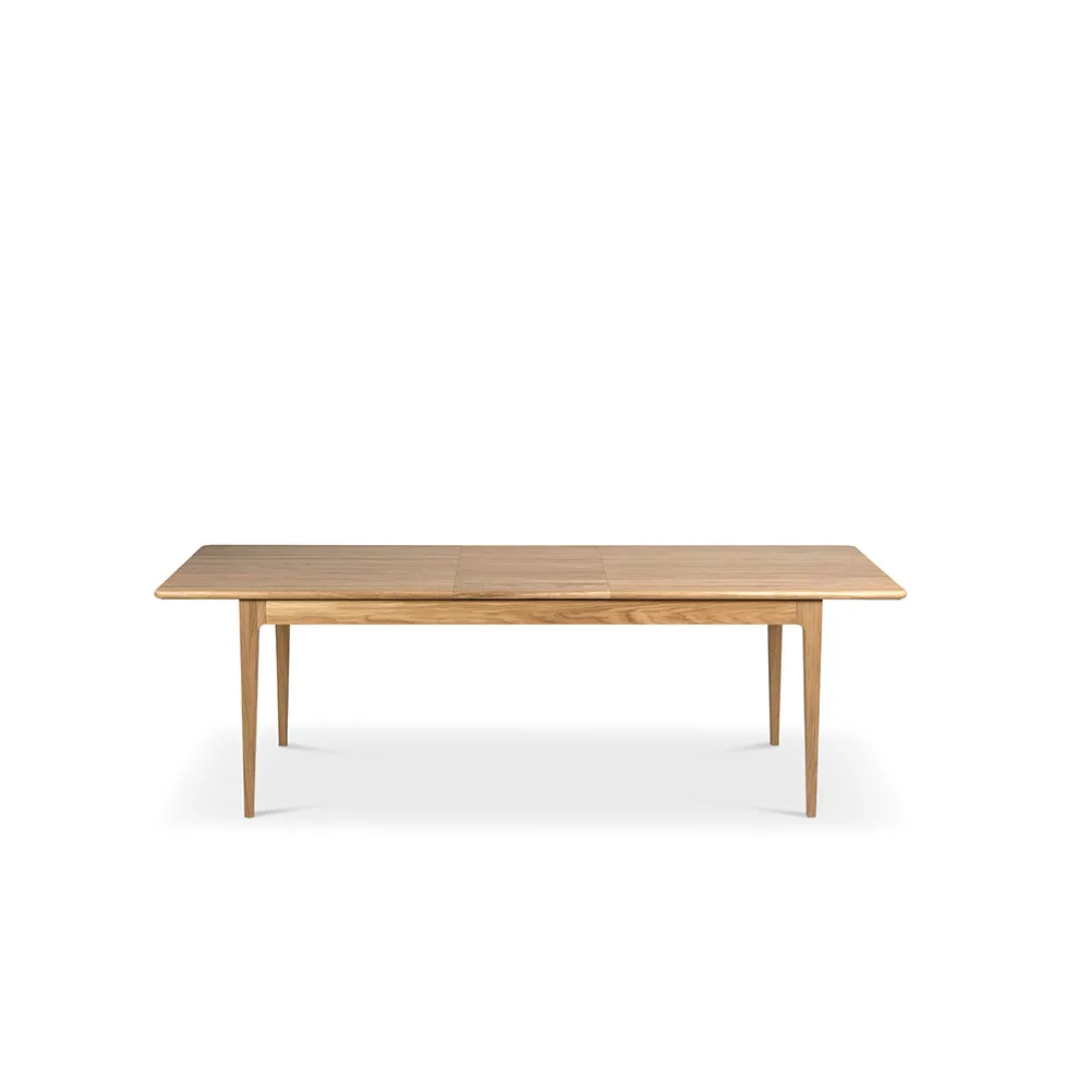Höllviken eettafel, eik witgepigmenteerde matte lak, 1 tussenblad, eik á 50 cm Mavis