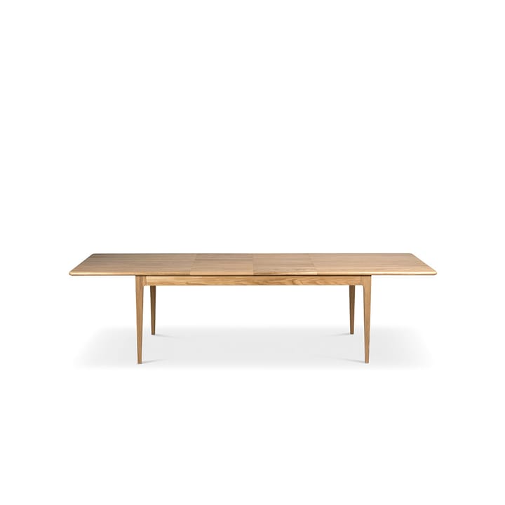 Höllviken eettafel - Eik witgepigmenteerde matte lak-2 inzetstukken-eik à 50 cm - Mavis