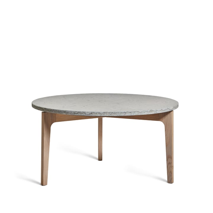 Höllviken salontafel Ø80 cm - Kalksteen-witgepigmenteerde eikenpoot - Mavis