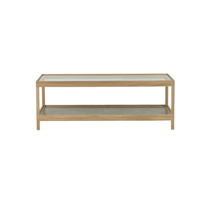 Ima salontafel 125x50 cm - Witpig. matgelakte eik, kalksteen - Mavis