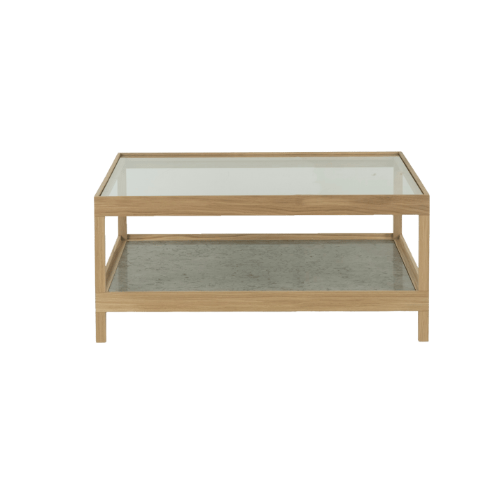 Ima salontafel 90x90 cm - Witpig. matgelakte eik, kalksteen - Mavis