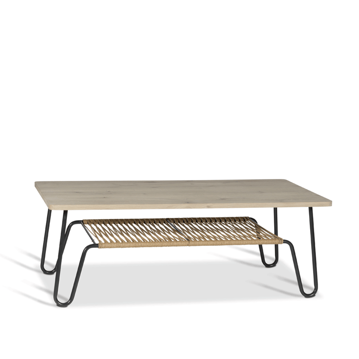 Marcel salontafel - eiken zeep behandeld rustiek, 140x70 - Mavis