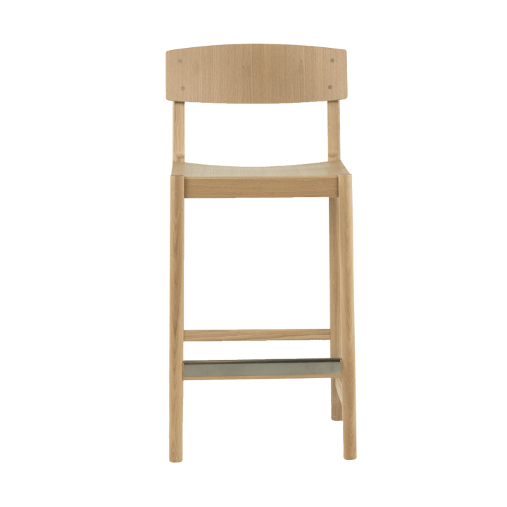 Rod barkruk 65 cm, Witgepigmenteerde matte gelakte eik Mavis