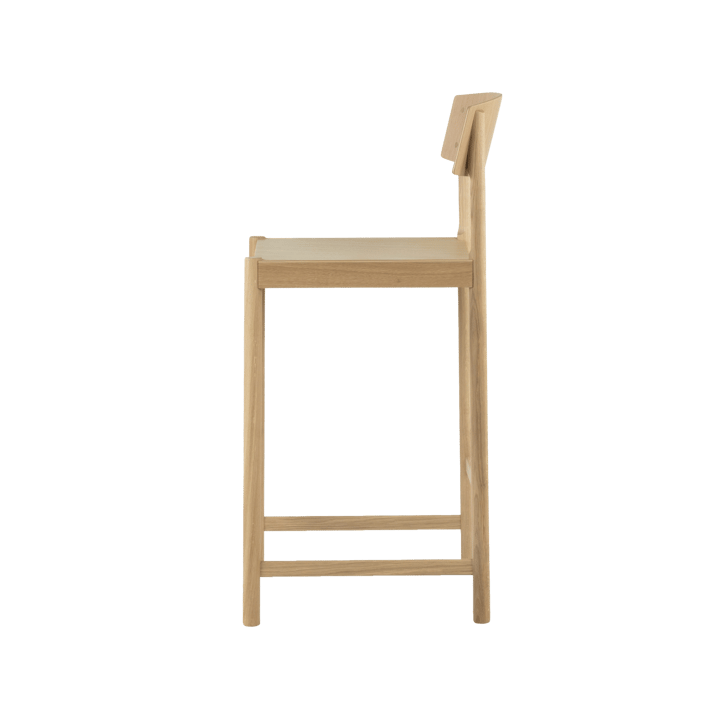 Rod barkruk 65 cm, Witgepigmenteerde matte gelakte eik Mavis