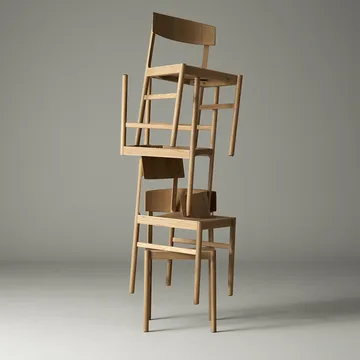 Rod stoel - Witgepigmenteerde matte gelakte eik - Mavis