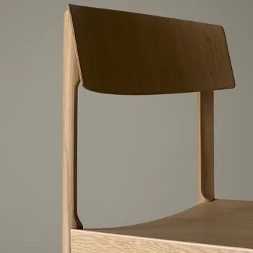 Rod stoel - Witgepigmenteerde matte gelakte eik - Mavis