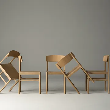 Rod stoel - Witgepigmenteerde matte gelakte eik - Mavis