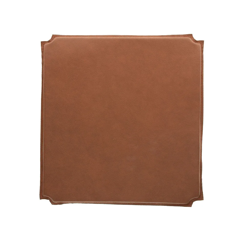 Rode stoelkussen, leer cognac Mavis