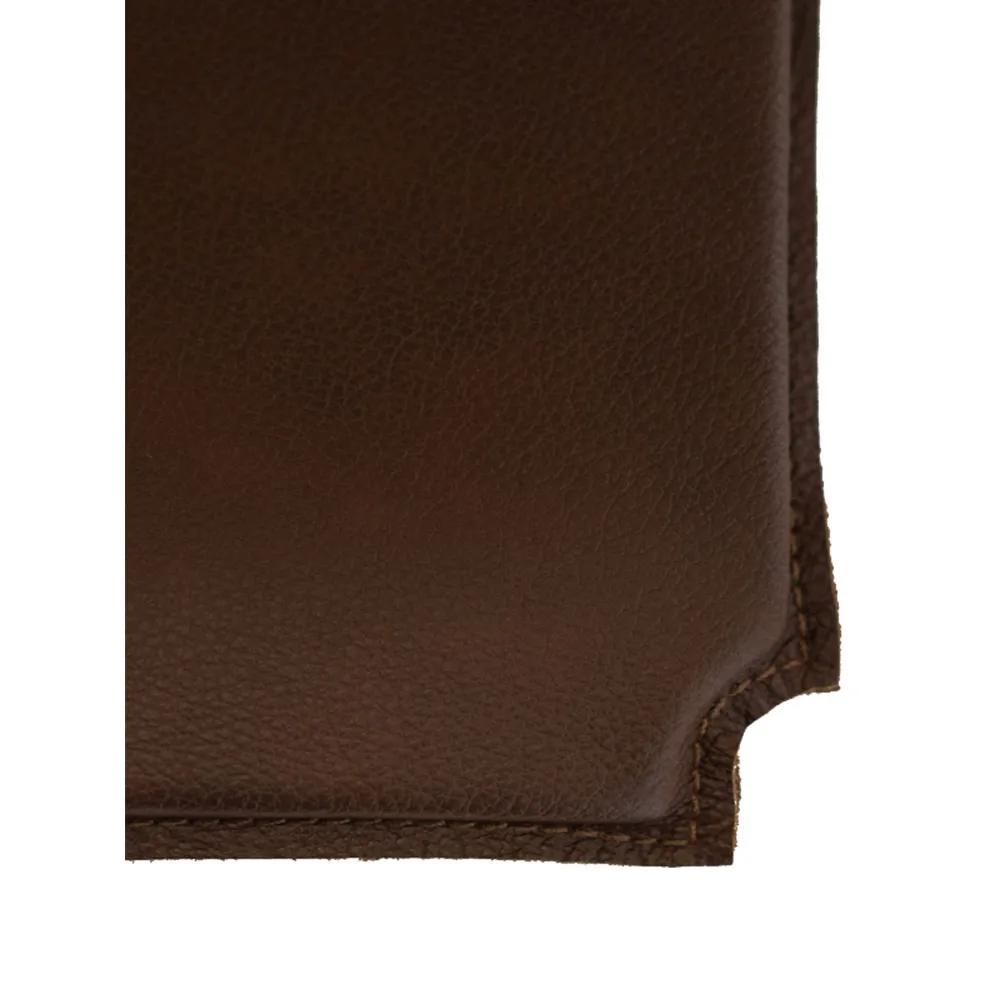 Rode stoelkussen, leer mocca Mavis