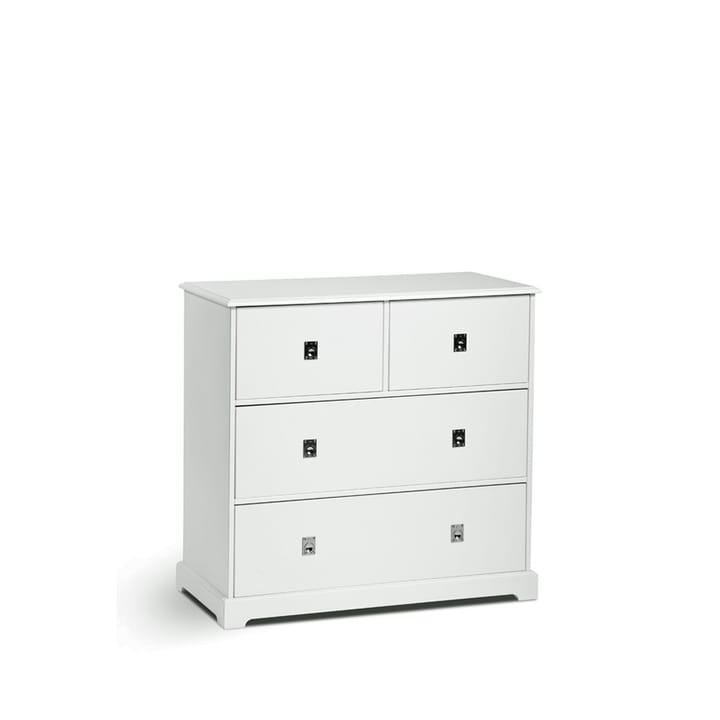 Smögen dressoir - wit, 4 laden, chroom - Mavis