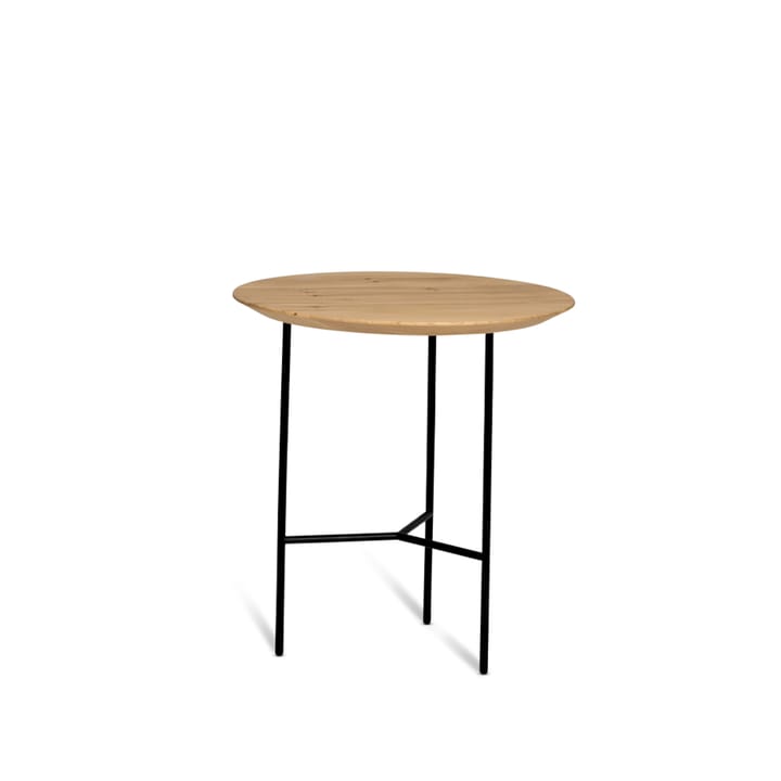 Tribeca bijzettafel - Gelakt eiken, zwarte poten, ø47 cm - Mavis