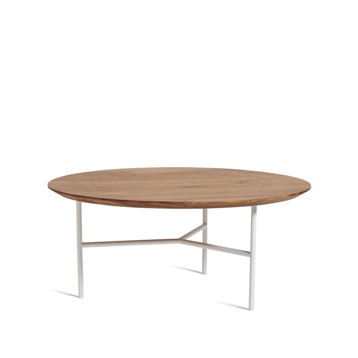 Tribeca salontafel - eik olie rustiek, witte poten, ø80 - Mavis