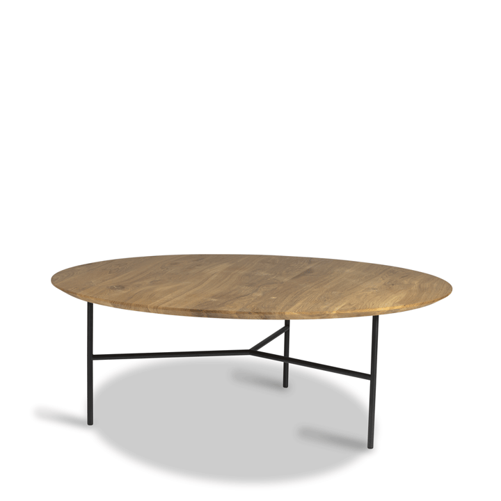Tribeca salontafel - eik olie rustiek, zwarte poten, ø110 - Mavis
