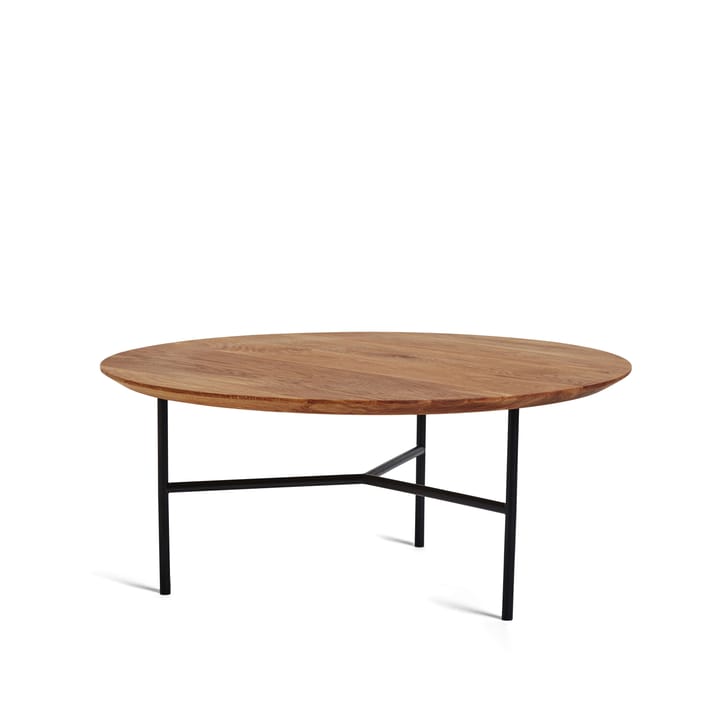 Tribeca salontafel - eik olie rustiek, zwarte poten, ø80 - Mavis
