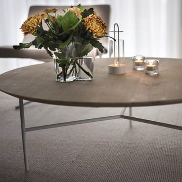 Tribeca salontafel - eik olie rustiek, zwarte poten, ø80 - Mavis