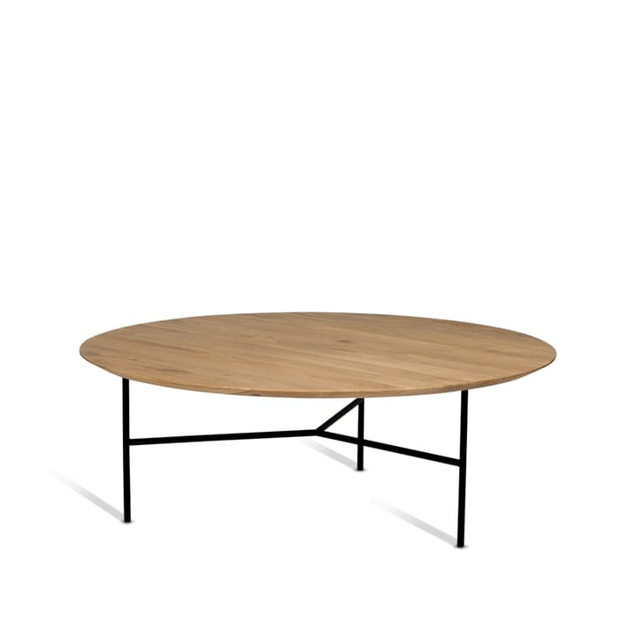 Tribeca salontafel - Gelakt eiken, zwarte poten, ø110 - Mavis
