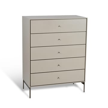 Volt kast 5 lades beige - Details in roestvrij staal - Mavis