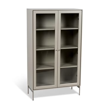 Volt vitrinekast 130 cm beige - Details in roestvrij staal - Mavis