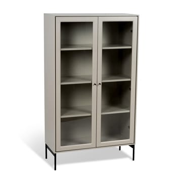 Volt vitrinekast 130 cm beige - Details in zwart - Mavis
