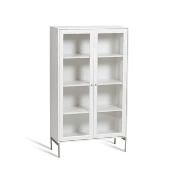 Volt vitrinekast 130 cm witgelakt - Details in roestvrij staal - Mavis
