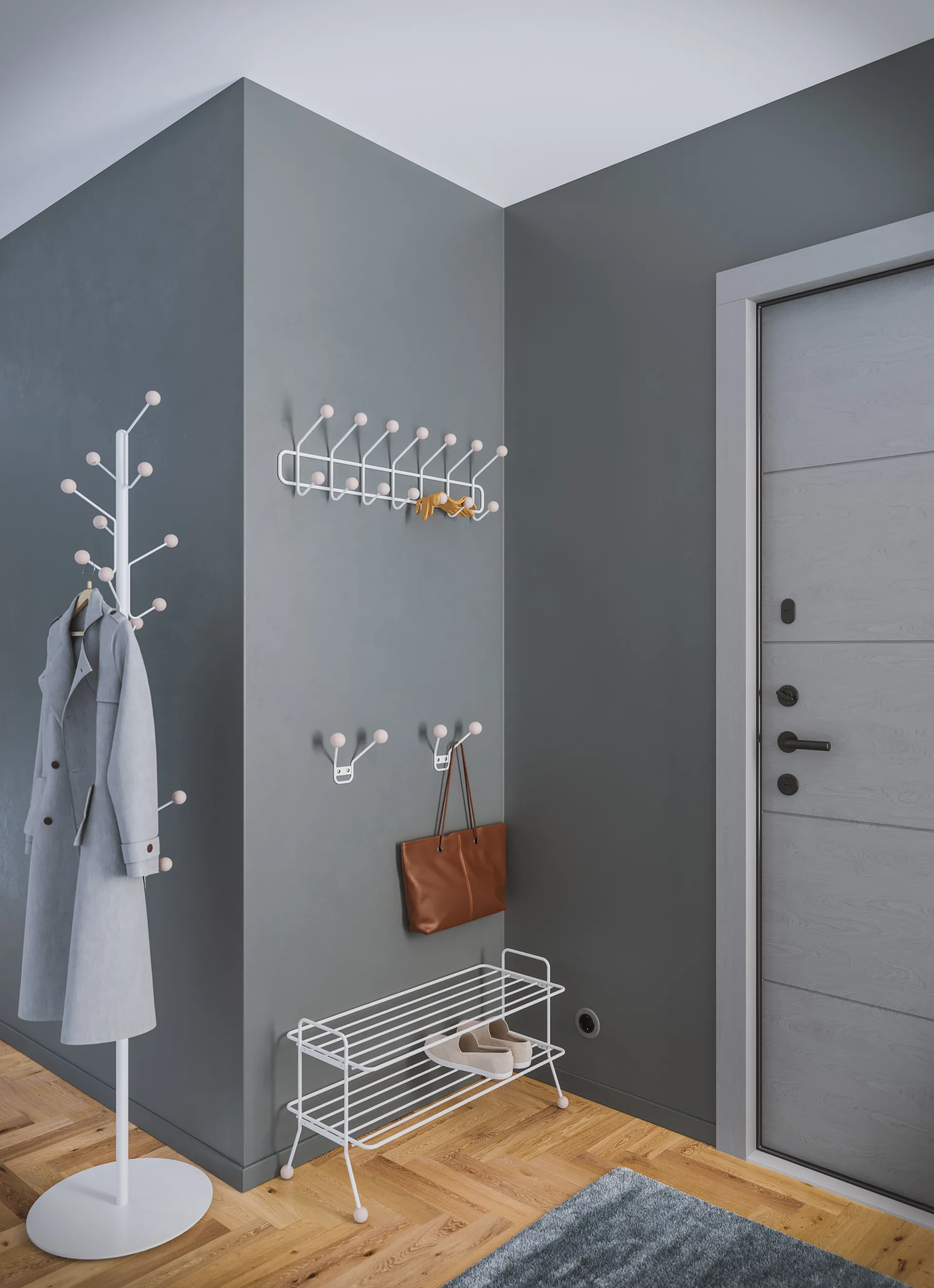 Bill Floor kapstok, Wit Maze