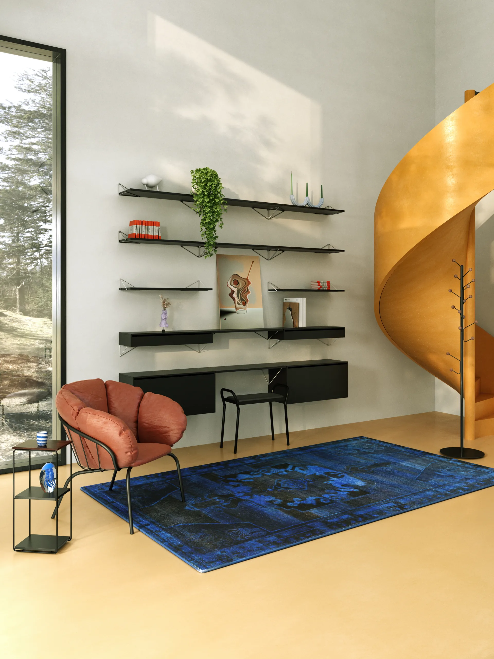 Bill Floor kapstok, Zwart Maze