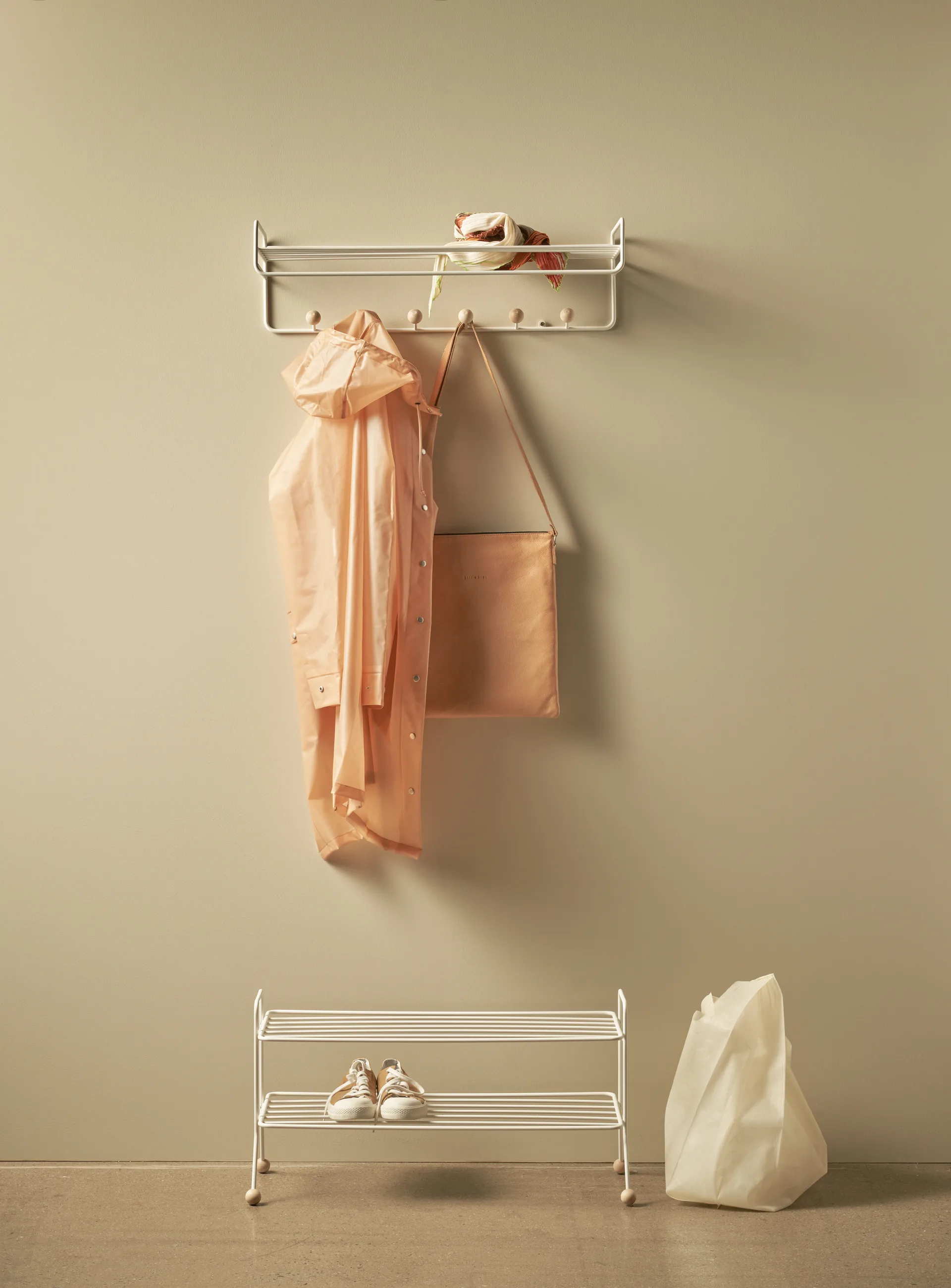 Bill Hat rack hoedenplank, Wit Maze