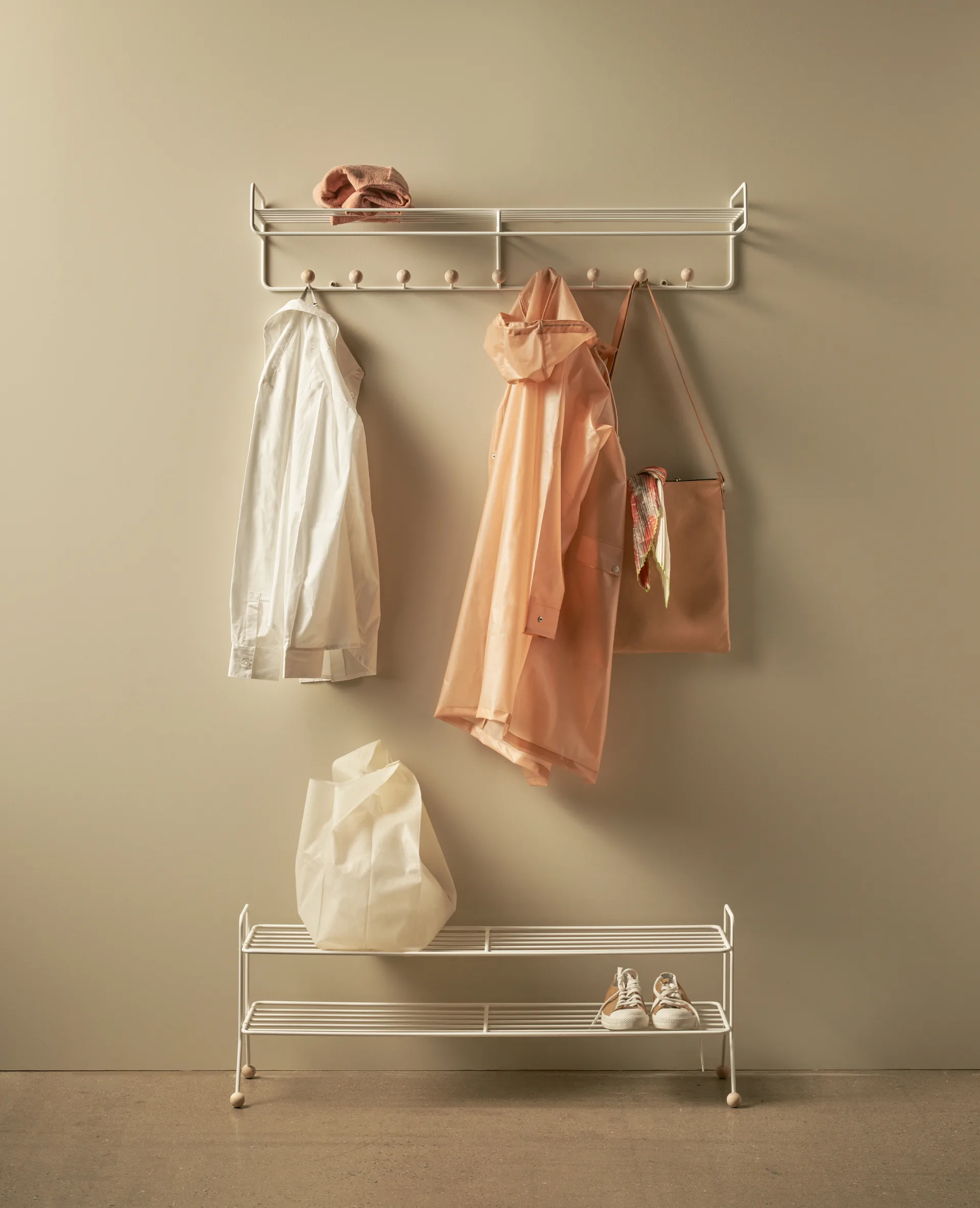 Bill Hat rack L hoedenplank, Greige Maze