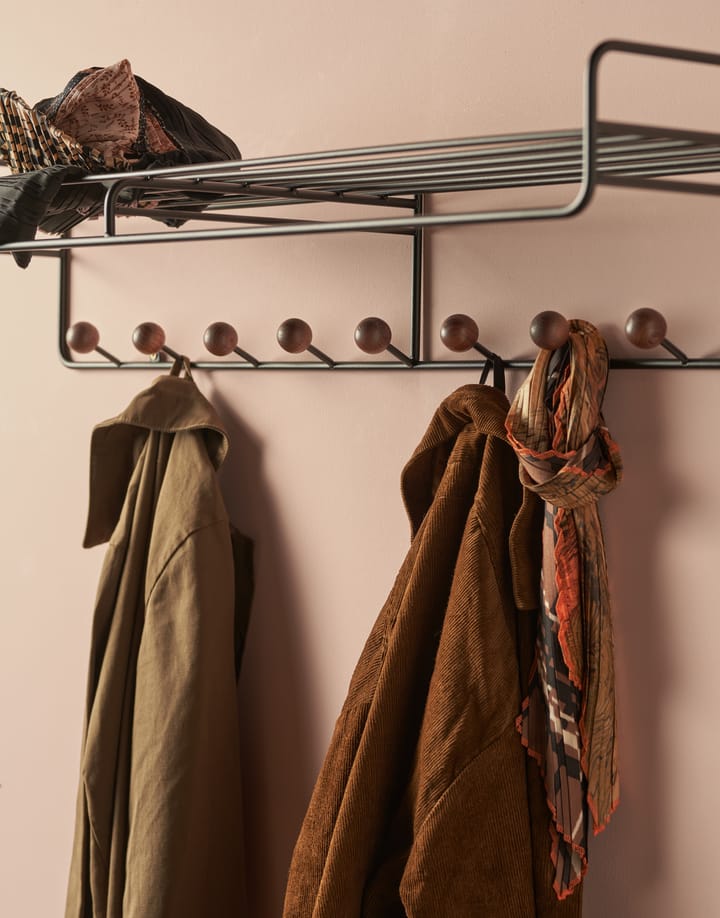 Bill Hat rack L hoedenplank, Zwart-donkerbruin Maze