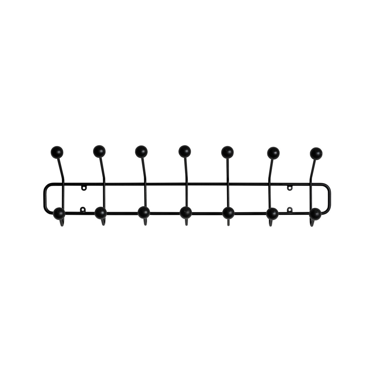 Maze Bill Horizontal S zwart | Scandinavisch Interieur | Haken & hangers | Zwart