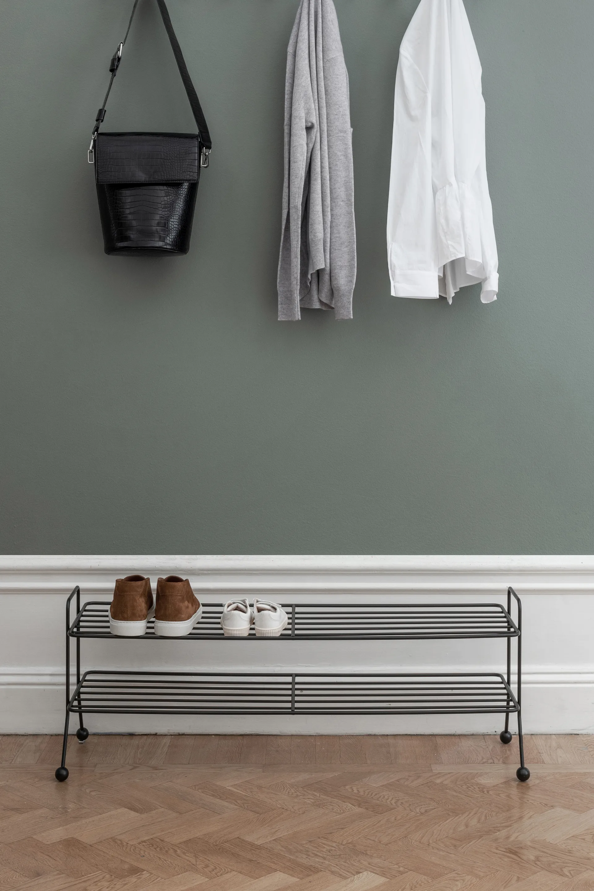 Bill Shoe Shelf L Schoenenrek, zwart Maze