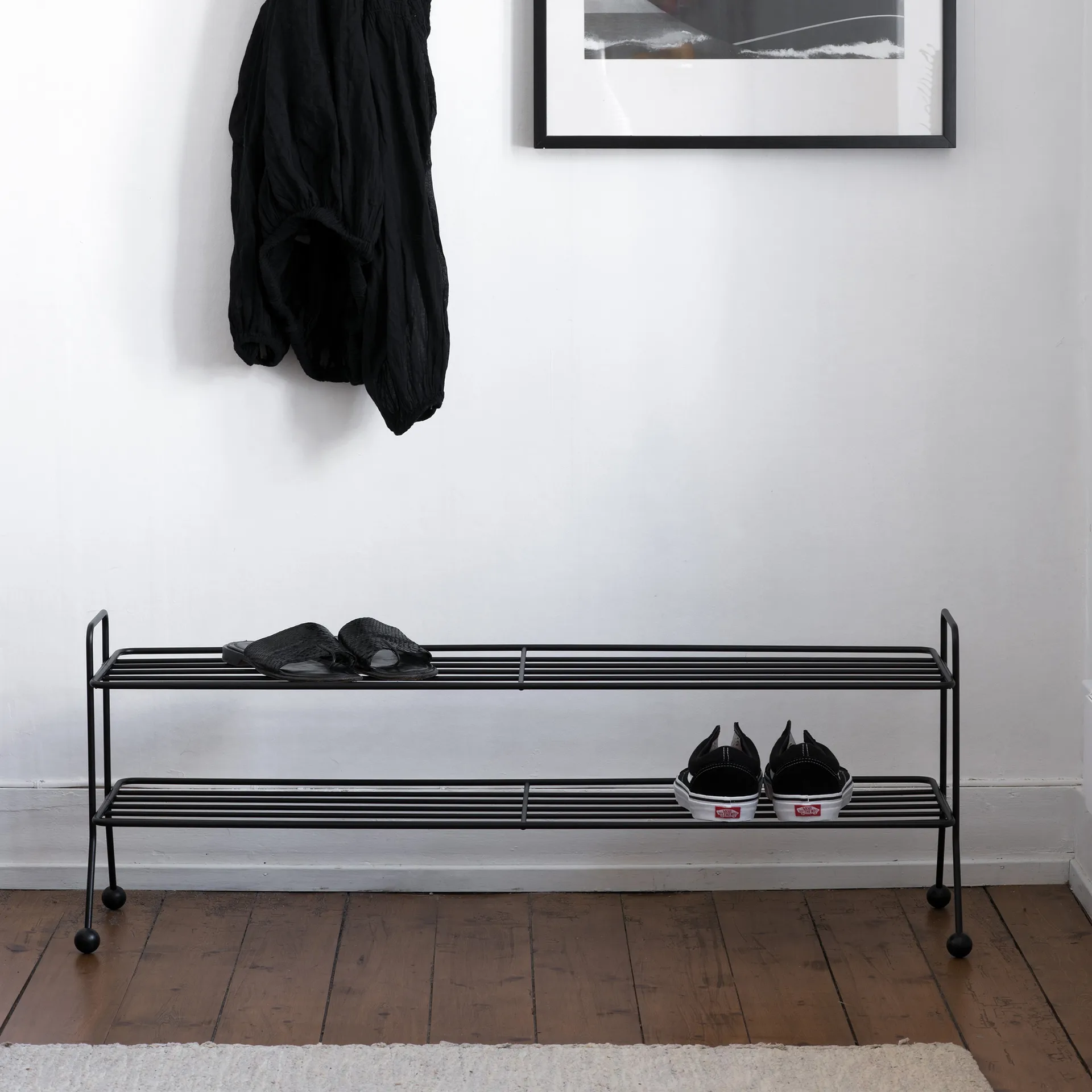 Bill Shoe Shelf L Schoenenrek, zwart Maze